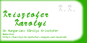 krisztofer karolyi business card