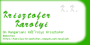 krisztofer karolyi business card